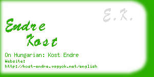 endre kost business card